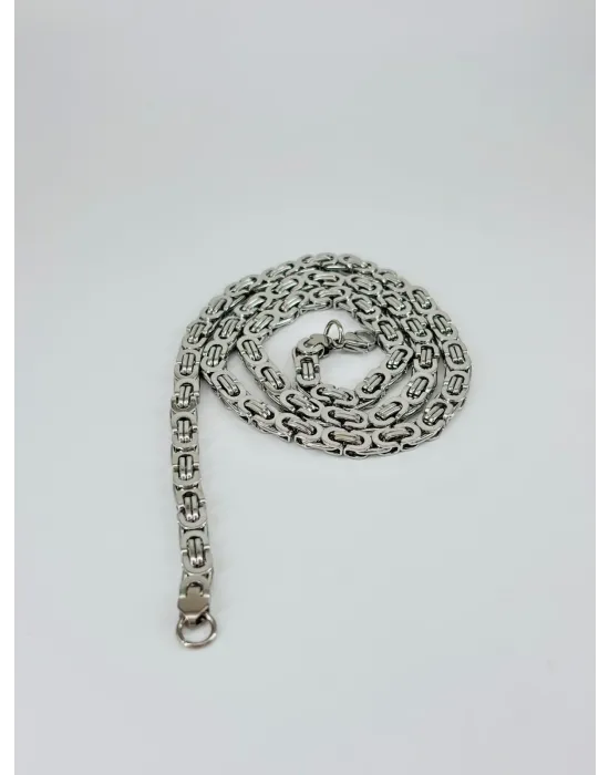Rodyum Çelik Erkek Kolye 60 Cm - Ekl0050