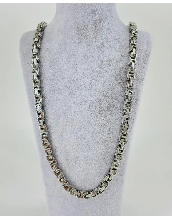 Rodyum Çelik Erkek Kolye 60 Cm - Ekl0051