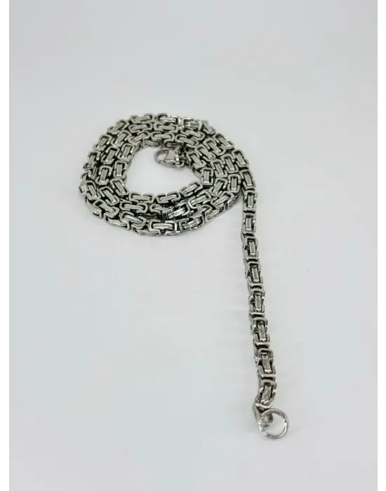 Rodyum Çelik Erkek Kolye 60 Cm - Ekl0051