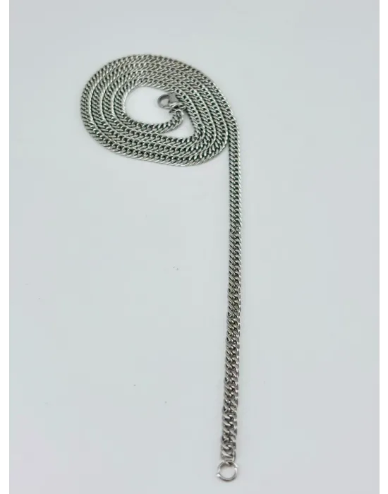 Rodyum Çelik Erkek Kolye 60 Cm - Ekl0053
