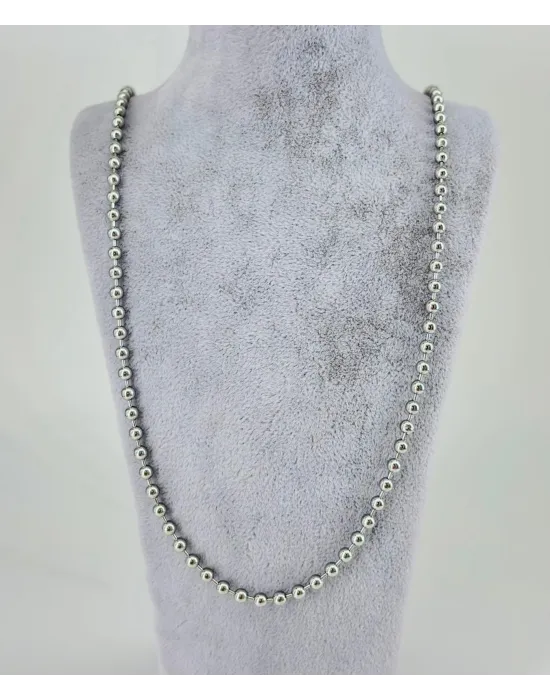 Rodyum Çelik Erkek Kolye 60 Cm - Ekl0054