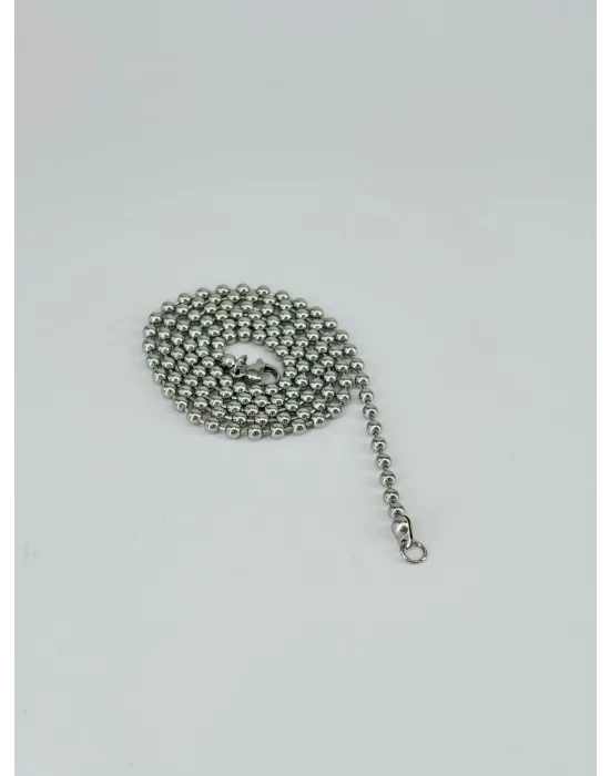 Rodyum Çelik Erkek Kolye 60 Cm - Ekl0054