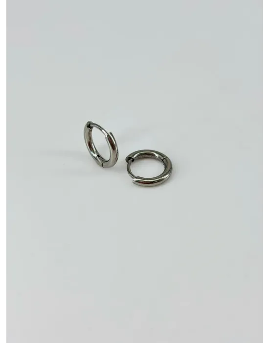 Rodyum  Çelik Erkek Küpe Çap (7 Mm) Kalınlık (2 Mm) - Ekp0026