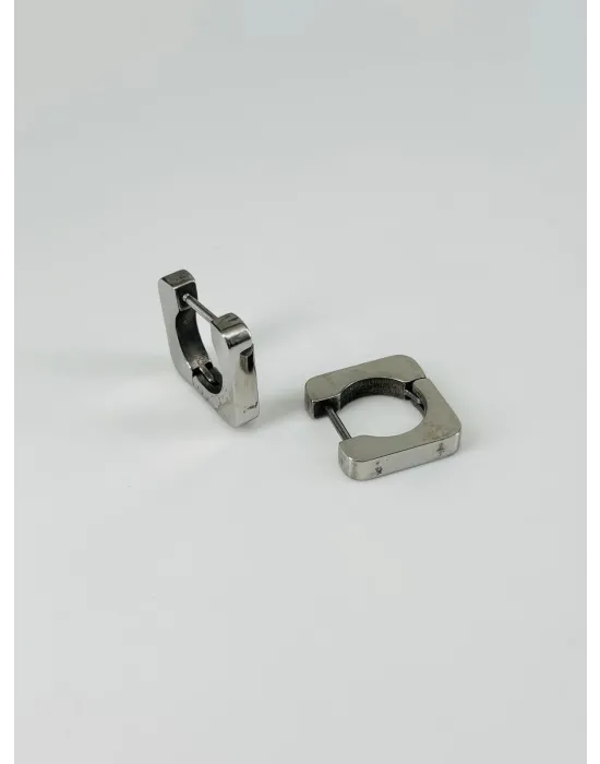 Rodyum  Çelik Erkek Küpe Çap (9 Mm) Kalınlık (3 Mm) - Ekp0013