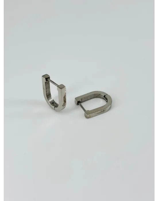 Rodyum Çelik Erkek Küpe Çap (9 Mm) Kalınlık (3 Mm) - Ekp0017