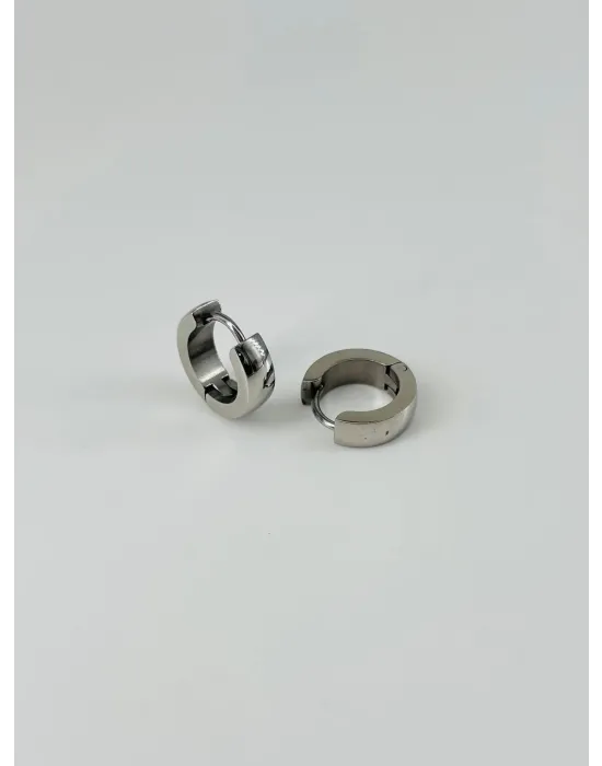Rodyum  Çelik Erkek Küpe Çap (9 Mm) Kalınlık (4 Mm) - Ekp0032