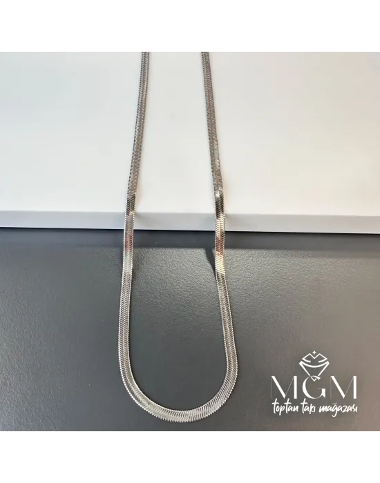 Rodyum Çelik Kolyeler 40 + 5 Cm Uzatma Payı - Kl0074