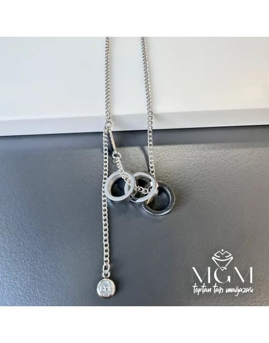 Rodyum Çelik Kolyeler 40 + 5 Cm Uzatma Payı - Kl0175