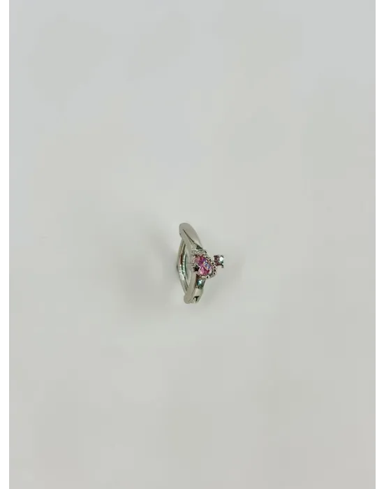 Rodyum Zirkon  Taşlı Çelik Göbek - Pg0006