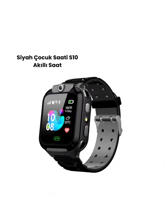 S10 Akıllı Çocuk Saati Siyah