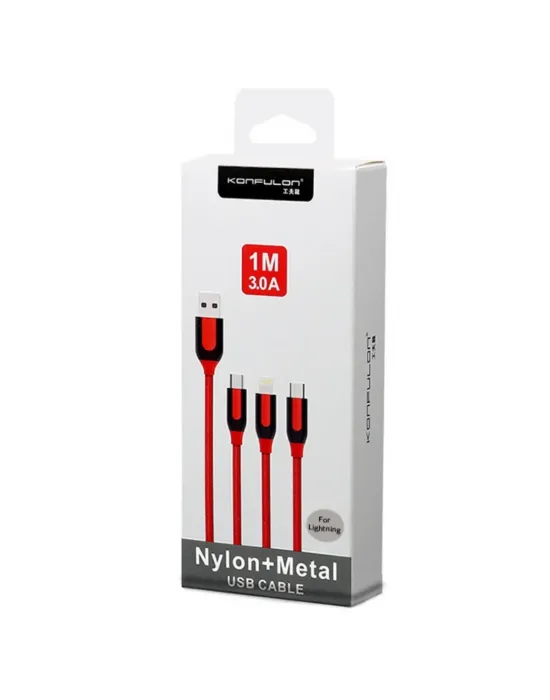 S51 Lightning Kablo İphone Uyumlu 1m 3a - Siyah