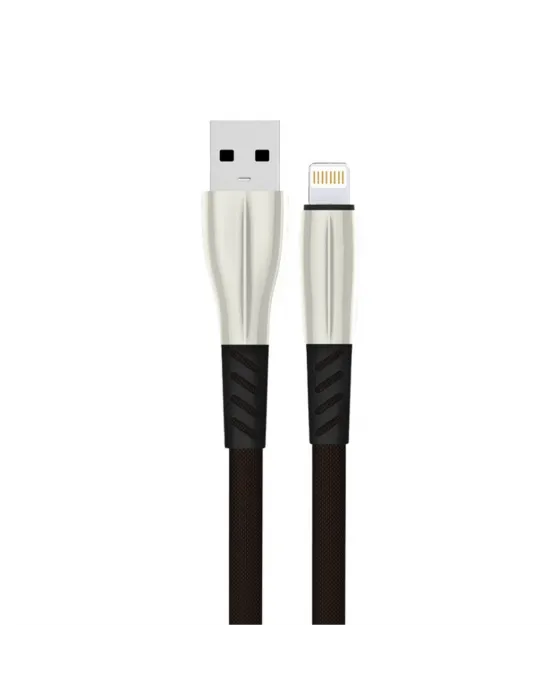 S89 Metal Uçlu Lightning Kablo İphone Uyumlu 1m 2.4a - Siyah
