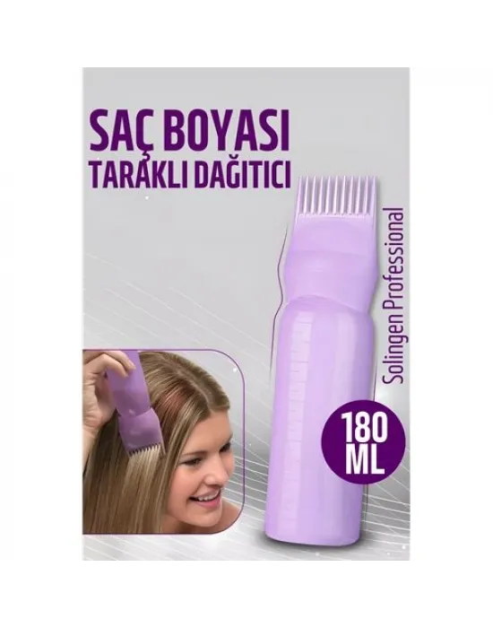 Saç Boyası Eşit Dağıtım Şişesi Doldurulabilir Taraklı Aplikatör  Solingen Professional 721015