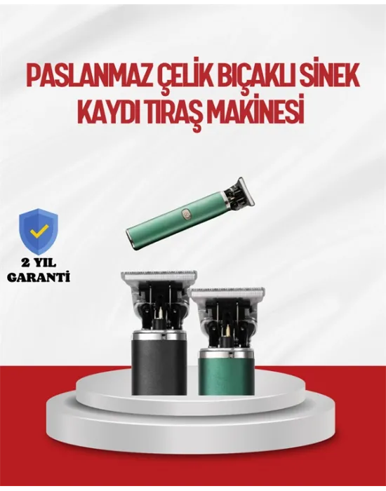 Saç Sakal Ense Paslanmaz Çelik T-bıçak Vücut Tıraş Makinesi