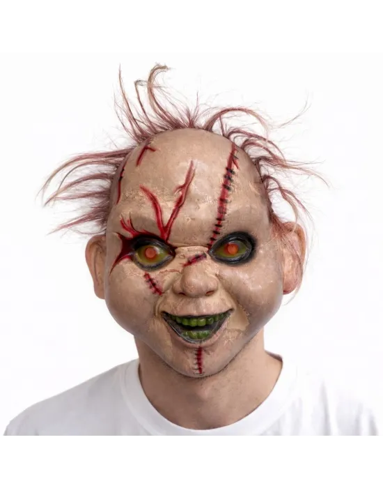 Saçlı Çaki Korku Maskesi – Gerçekçi Dikişli Ve Detaylı Maske