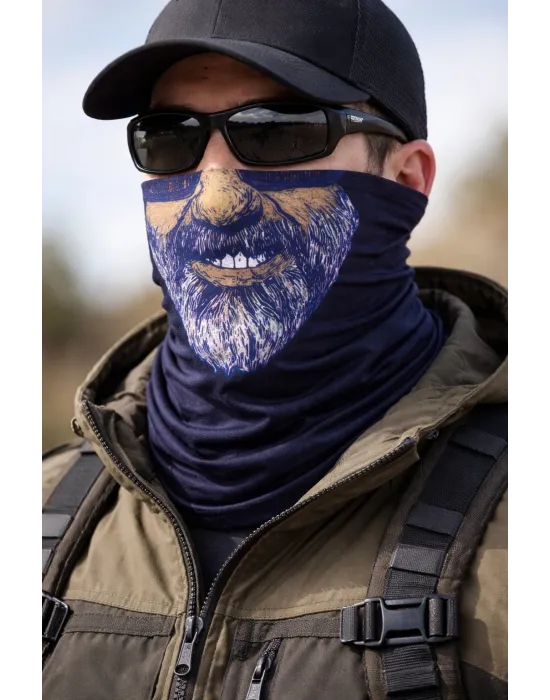 Sakallı Yüz Desenli Baf Buff – Çok Amaçlı Boyunluk  Maske 1 No
