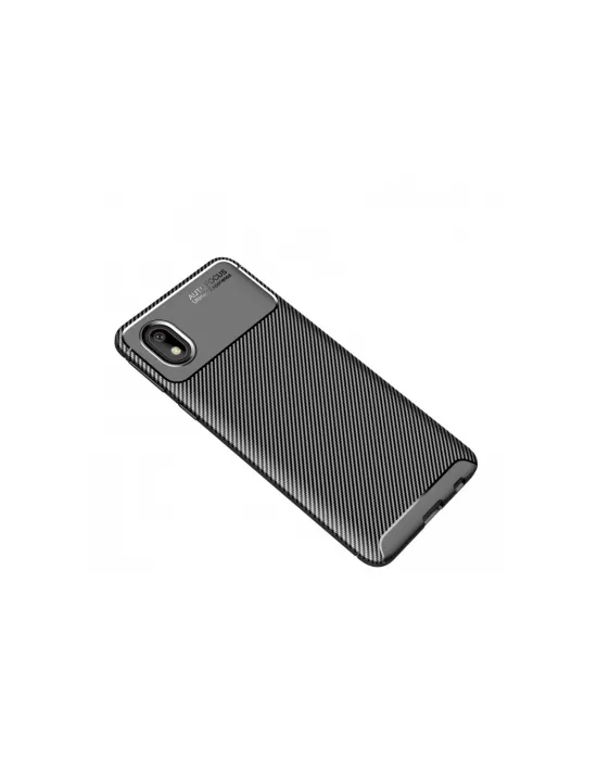 Samsung Galaxy A01 Core Kılıf Auto Focus Karbon Kapak - Siyah
