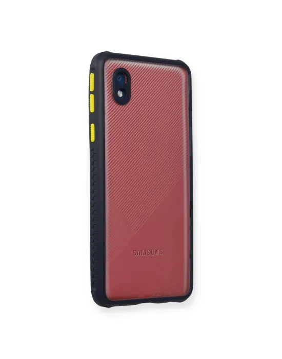 Samsung Galaxy A01 Core Kılıf Miami Şeffaf Silikon - Lacivert