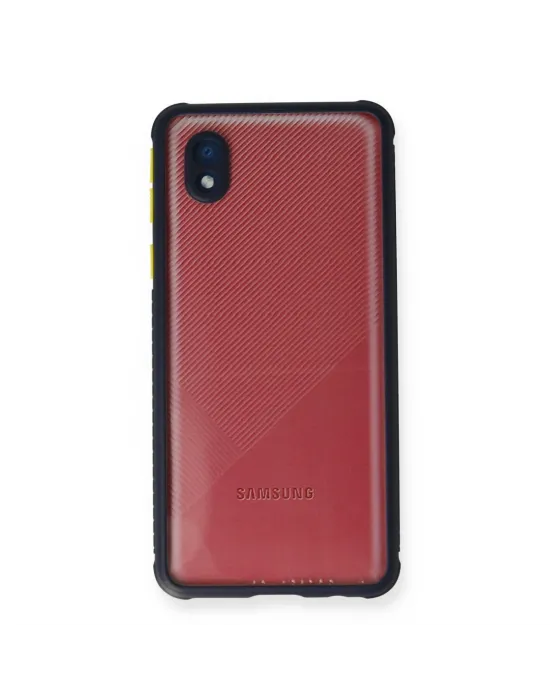 Samsung Galaxy A01 Core Kılıf Miami Şeffaf Silikon - Lacivert