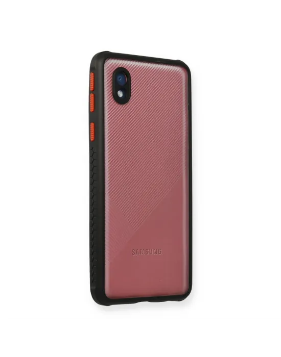Samsung Galaxy A01 Core Kılıf Miami Şeffaf Silikon - Siyah