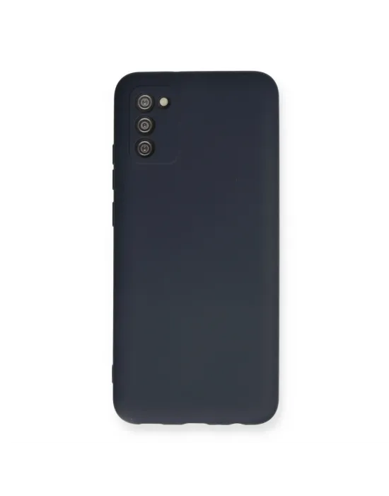 Samsung Galaxy A02s Kılıf Nano İçi Kadife Silikon - Lacivert