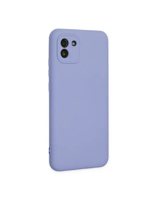 Samsung Galaxy A03 Kılıf Nano İçi Kadife Silikon - Lila