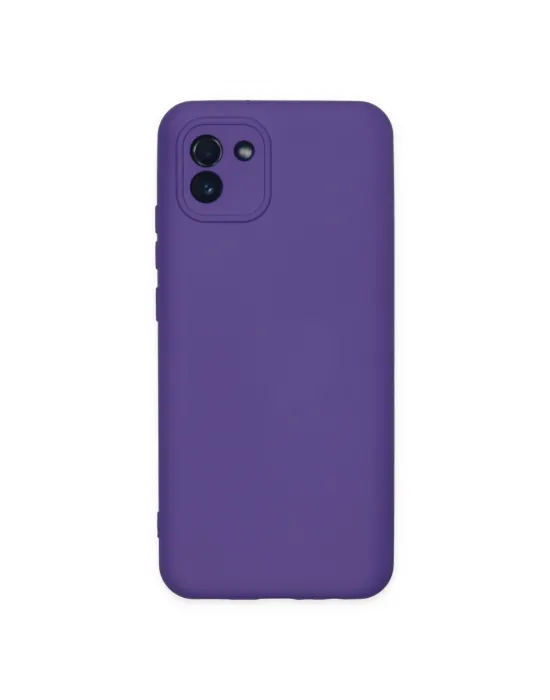 Samsung Galaxy A03 Kılıf Nano İçi Kadife Silikon - Mor