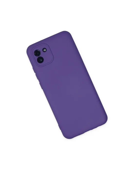 Samsung Galaxy A03 Kılıf Nano İçi Kadife Silikon - Mor