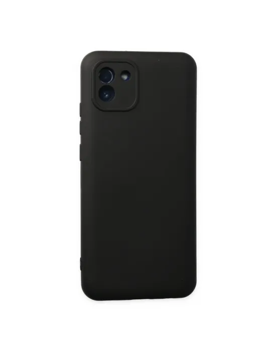 Samsung Galaxy A03 Kılıf Nano İçi Kadife Silikon - Siyah