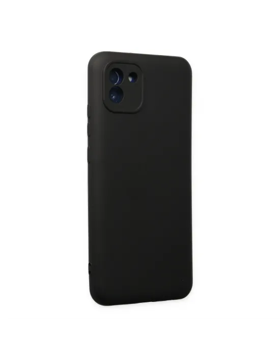 Samsung Galaxy A03 Kılıf Nano İçi Kadife Silikon - Siyah