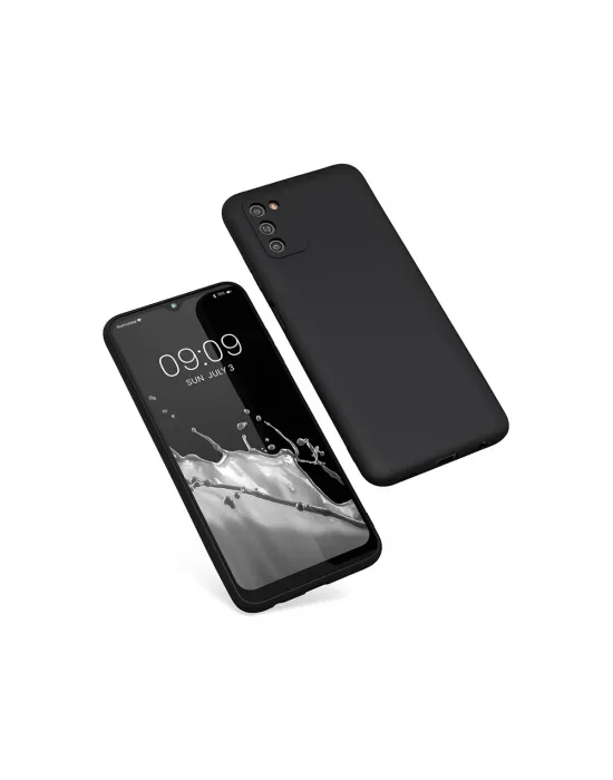 Samsung Galaxy A03s Kılıf First Silikon - Siyah
