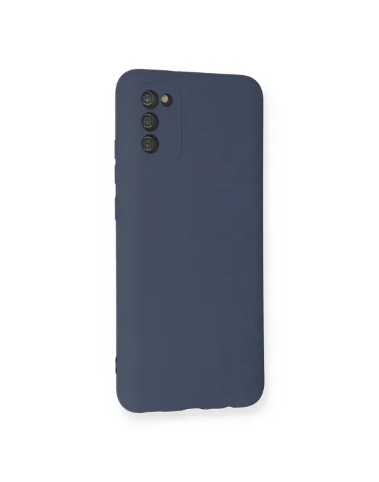 Samsung Galaxy A03s Kılıf Nano İçi Kadife Silikon - Gri