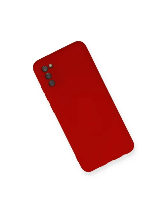 Samsung Galaxy A03s Kılıf Nano İçi Kadife Silikon - Kırmızı