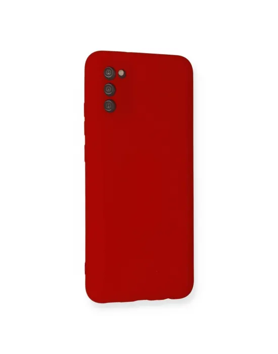 Samsung Galaxy A03s Kılıf Nano İçi Kadife Silikon - Kırmızı