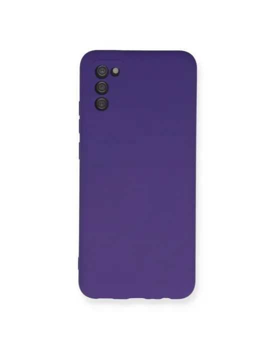 Samsung Galaxy A03s Kılıf Nano İçi Kadife Silikon - Mor