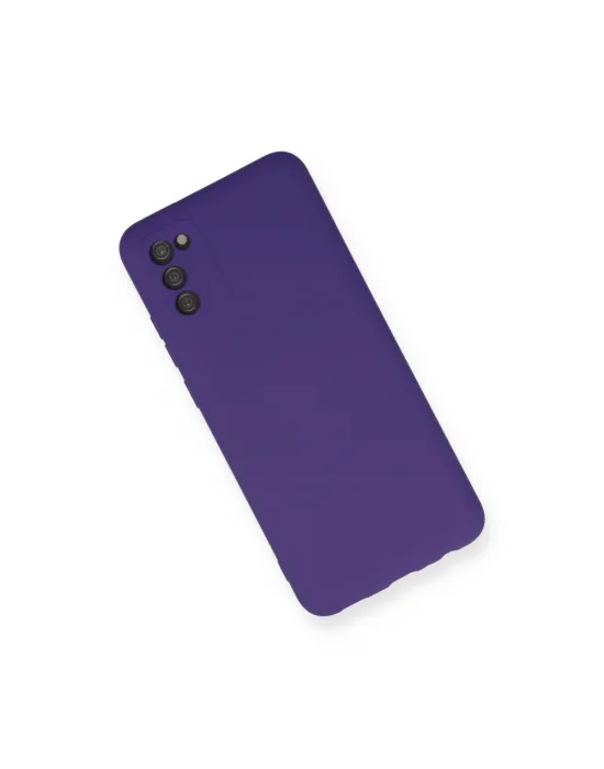 Samsung Galaxy A03s Kılıf Nano İçi Kadife Silikon - Mor