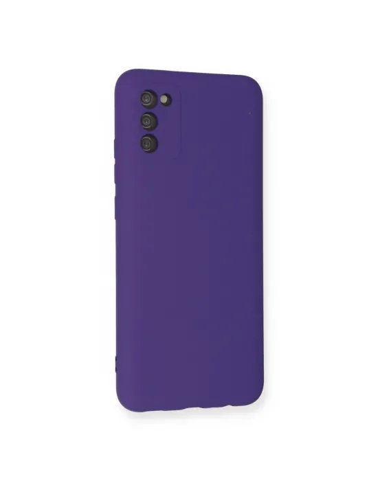 Samsung Galaxy A03s Kılıf Nano İçi Kadife Silikon - Mor