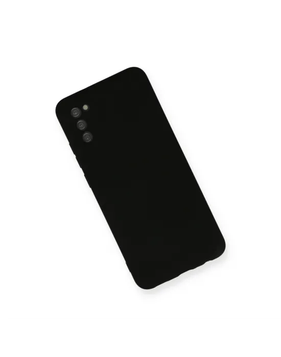Samsung Galaxy A03s Kılıf Nano İçi Kadife Silikon - Siyah