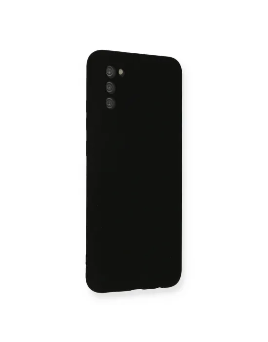 Samsung Galaxy A03s Kılıf Nano İçi Kadife Silikon - Siyah