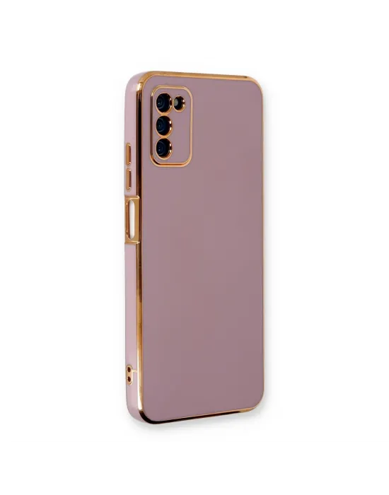 Samsung Galaxy A03s Kılıf Volet Silikon - Mor