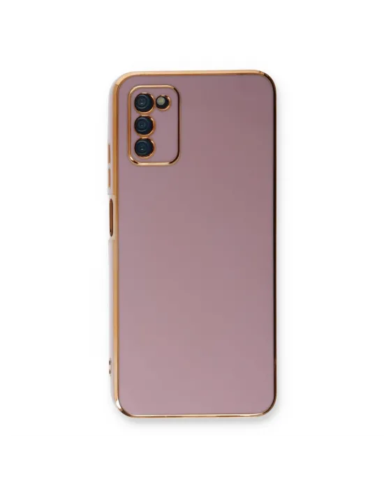 Samsung Galaxy A03s Kılıf Volet Silikon - Mor