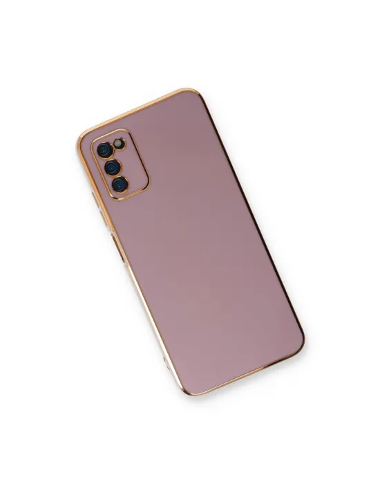 Samsung Galaxy A03s Kılıf Volet Silikon - Mor