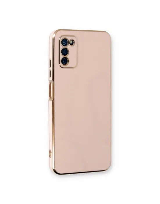 Samsung Galaxy A03s Kılıf Volet Silikon - Pembe