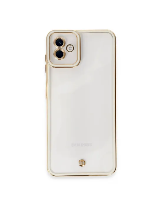 Samsung Galaxy A04 Kılıf Liva Lens Silikon - Beyaz