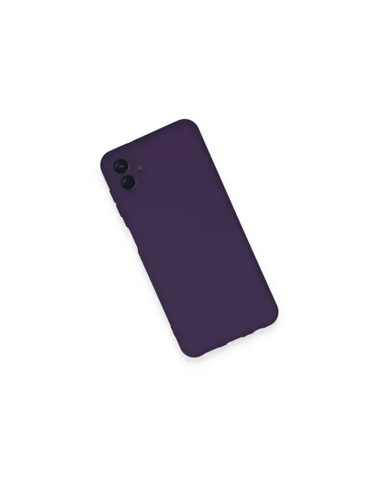 Samsung Galaxy A04 Kılıf Nano İçi Kadife Silikon - Mor