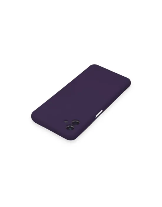 Samsung Galaxy A04 Kılıf Nano İçi Kadife Silikon - Mor