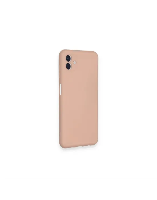 Samsung Galaxy A04 Kılıf Nano İçi Kadife Silikon - Pudra