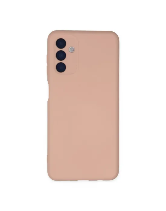 Samsung Galaxy A04s Kılıf Nano İçi Kadife Silikon - Pudra