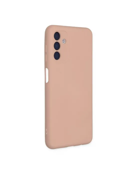 Samsung Galaxy A04s Kılıf Nano İçi Kadife Silikon - Pudra