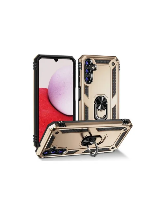 Samsung Galaxy A04s Kılıf Sofya Yüzüklü Silikon Kapak - Gold